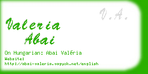 valeria abai business card